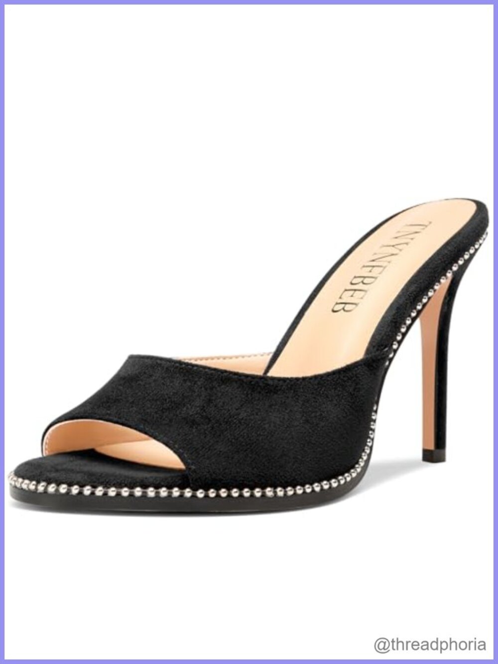 Women's Stiletto High Heel Peep Toe Slingback Beaded Prom Dress Sandals 3.9